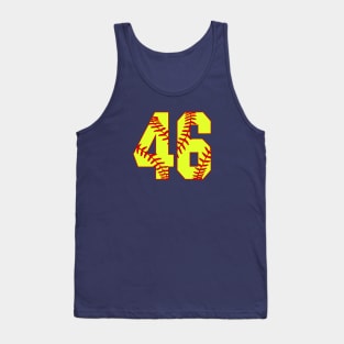 Fastpitch Softball Number 46 #46 Softball Shirt Jersey Uniform Favorite Player Biggest Fan Tank Top